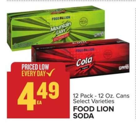 FOOD LION SODA