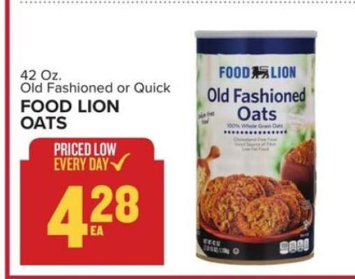 FOOD LION OATS