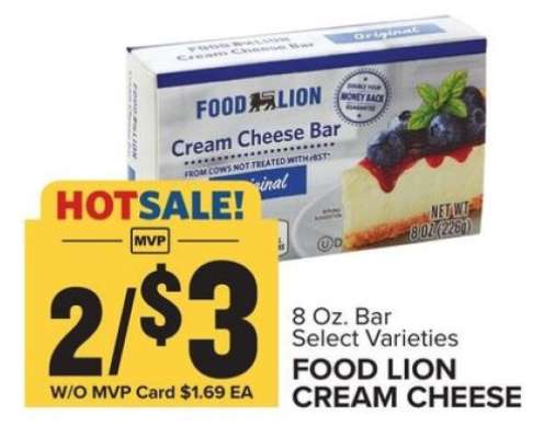 Food Lion Cream Cheese