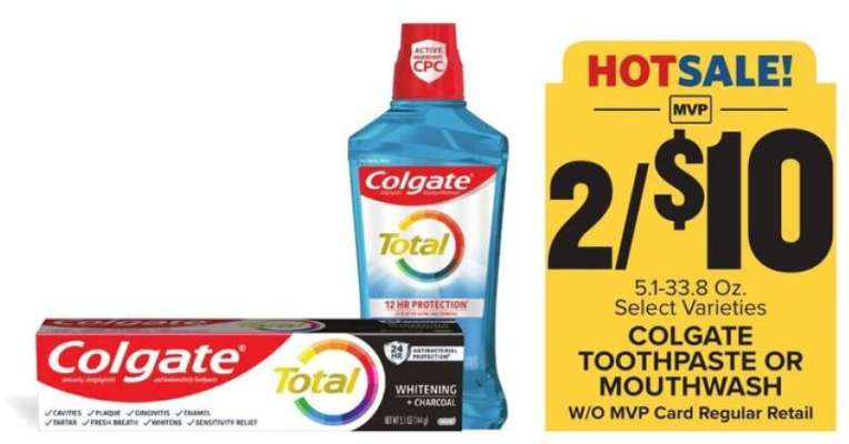 Colgate Toothpaste or Mouthwash*
