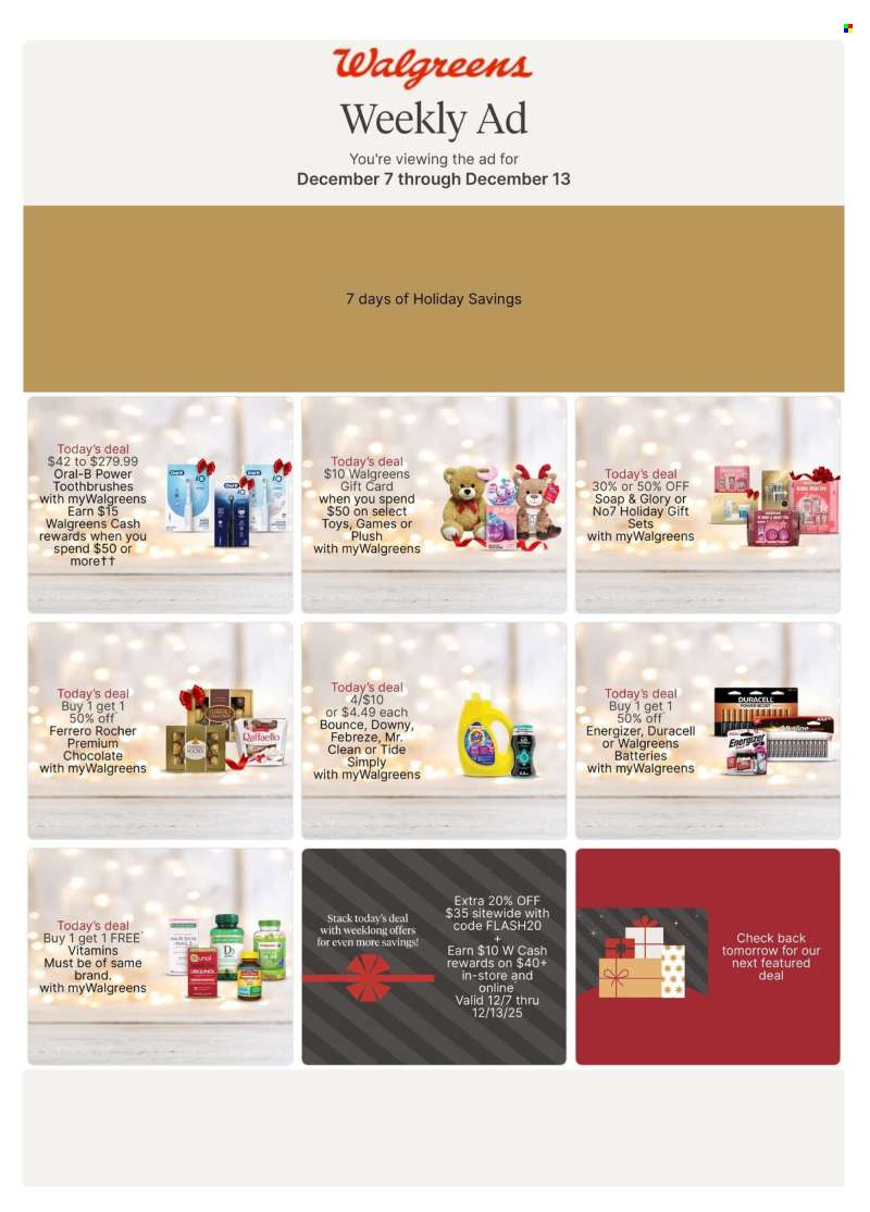 Walgreens Flyer - 12/07/2025 - 12/13/2025.