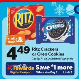 Ritz Crackers or Oreo Cookies