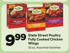 State Street Poultry Fully Cooked Chicken Wings