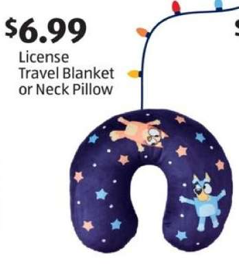 License Travel Blanket or Neck Pillow