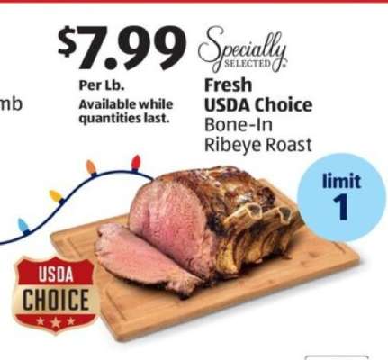 Fresh USDA Choice Bone-In Ribeye Roast