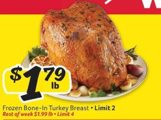 Frozen Bone-In Turkey Breast