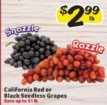 California Red or Black Seedless Grapes
