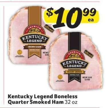 Kentucky Legend Boneless Quarter Smoked Ham