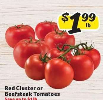 Red Cluster or Beefsteak Tomatoes