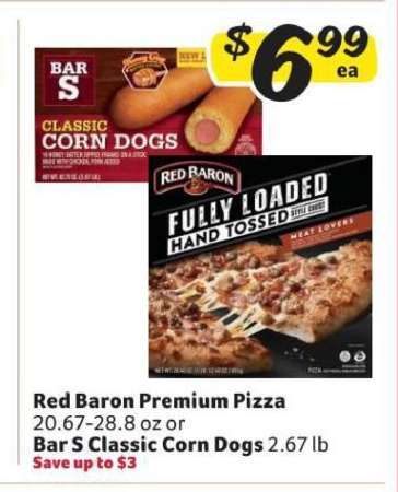 Red Baron Premium Pizza or Bar S Classic Corn Dogs