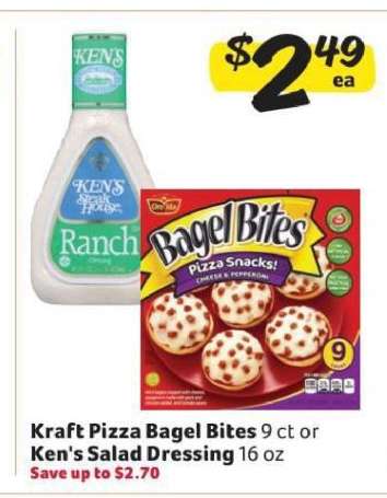 Kraft Pizza Bagel Bites or Ken's Salad Dressing