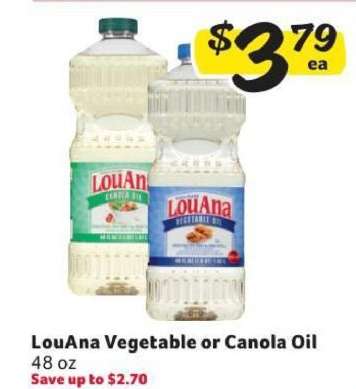 LouAna Vegetable or Canola Oil
