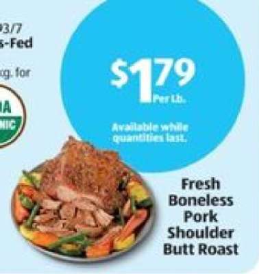 Fresh Boneless Pork Shoulder Butt Roast