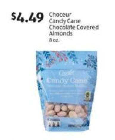 Choceur Candy Cane Chocolate Covered Almonds