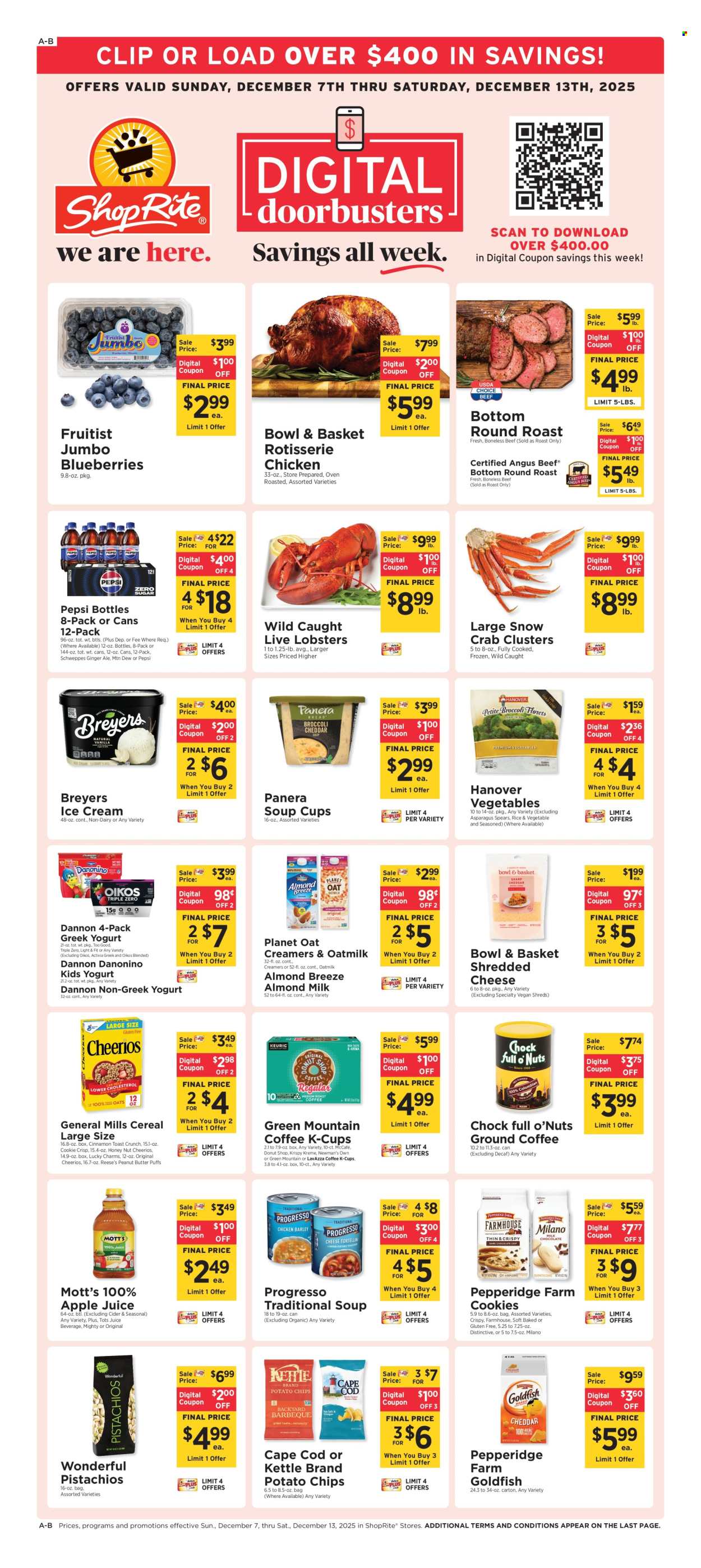 ShopRite ad - 12/07/2025 - 12/13/2025. Page 1