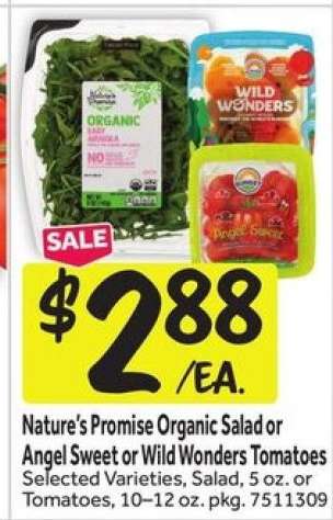 Nature's Promise Organic Salad or Angel Sweet or Wild Wonders Tomatoes