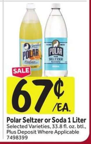 Polar Seltzer or Soda 1 Liter