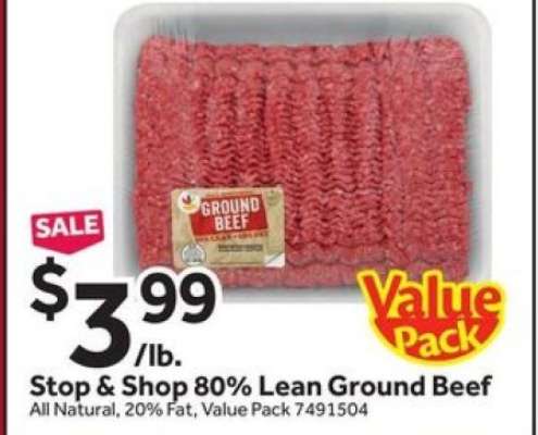 Stop & Shop 80% Lean Ground Beef