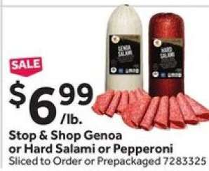 Stop & Shop Genoa or Hard Salami or Pepperoni