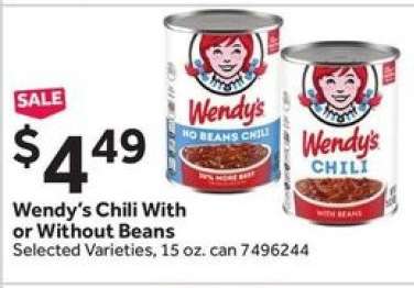 Wendy's Chili With or Without Beans