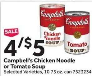 Campbell's Chicken Noodle or Tomato Soup