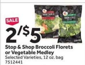 Stop & Shop Broccoli Florets or Vegetable Medley