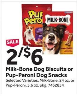 Milk-Bone Dog Biscuits or Pup-Peroni Dog Snacks