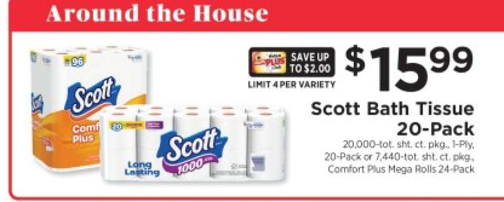 Scott Bath Tissue 20-Pack