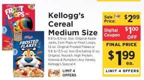 Kellogg's Cereal Medium Size