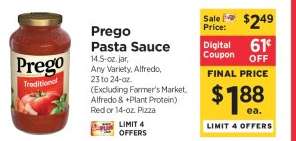 Prego Pasta Sauce
