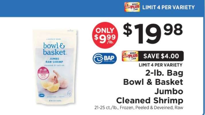 Bowl & Basket Jumbo Cleaned Shrimp