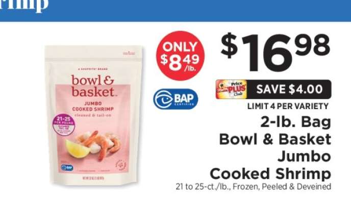 Bowl & Basket Jumbo Cooked Shrimp