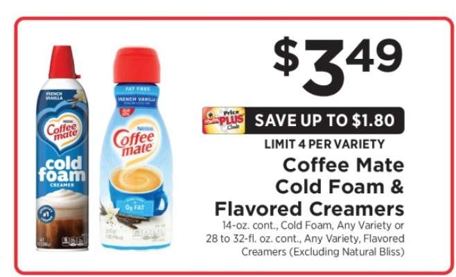 Coffee Mate Cold Foam & Flavored Creamers