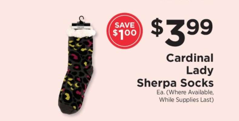 Cardinal Lady Sherpa Socks