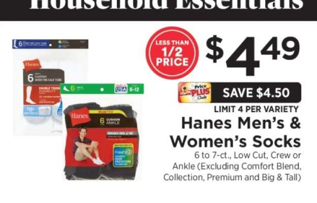 Hanes Men's & Women's Socks
