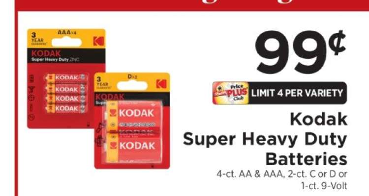 Kodak Super Heavy Duty Batteries