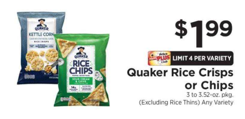 Quaker Rice Crisps or Chips