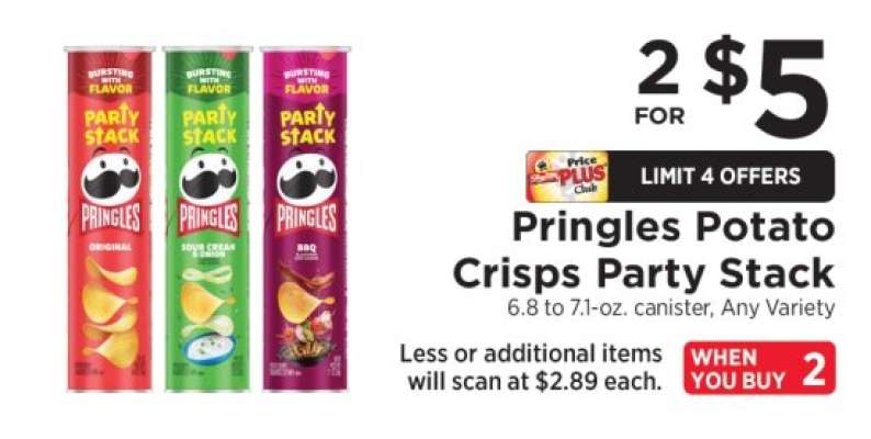 Pringles Potato Crisps Party Stack