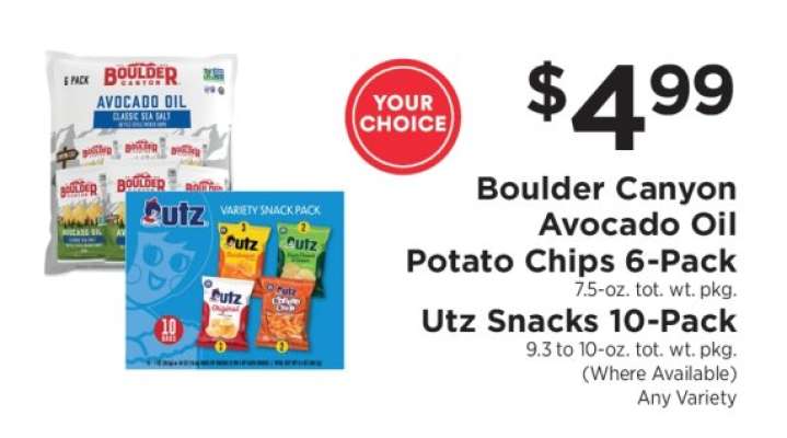 Boulder Canyon Avocado Oil Potato Chips 6-Pack / Utz Snacks 10-Pack