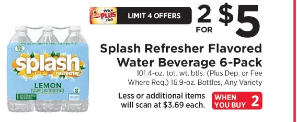Splash Refresher Flavored Water Beverage 6-Pack