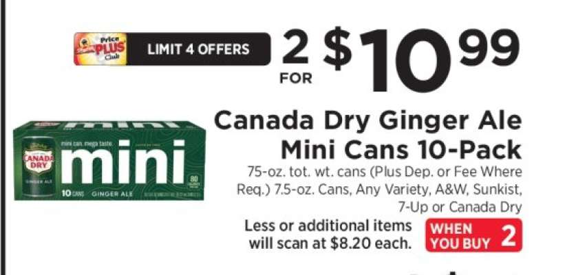 Canada Dry Ginger Ale Mini Cans 10-Pack