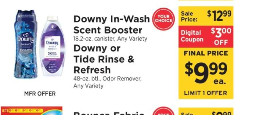 Downy In-Wash Scent Booster or Downy or Tide Rinse & Refresh