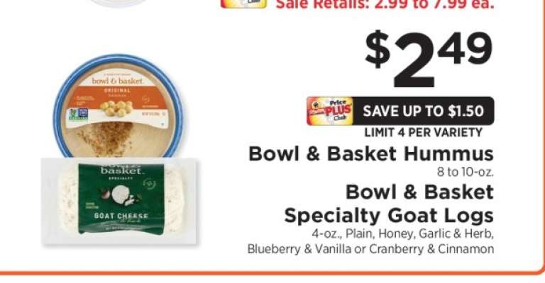 Bowl & Basket Hummus / Bowl & Basket Specialty Goat Logs