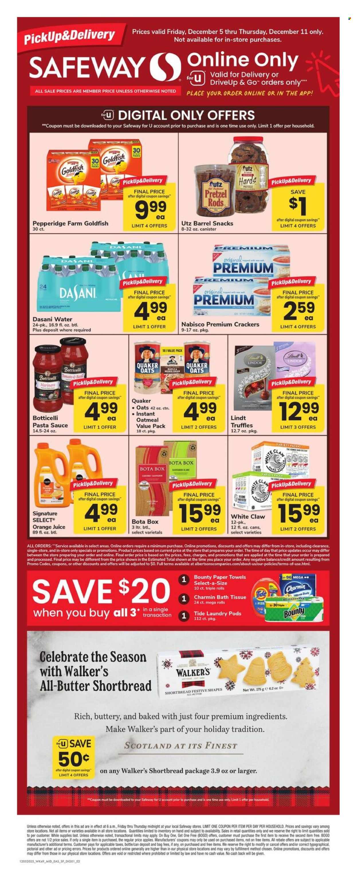 Safeway ad - 12/05/2025 - 12/11/2025. Page 1