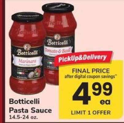 Botticelli Pasta Sauce