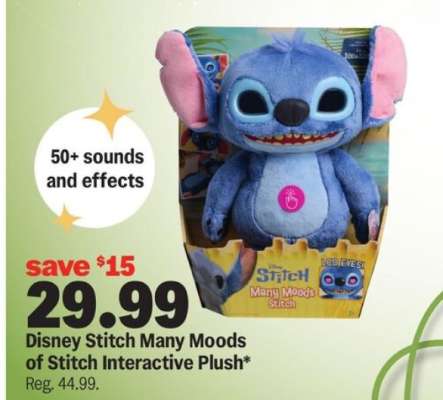 Disney Stitch Many Moods of Stitch Interactive Plush