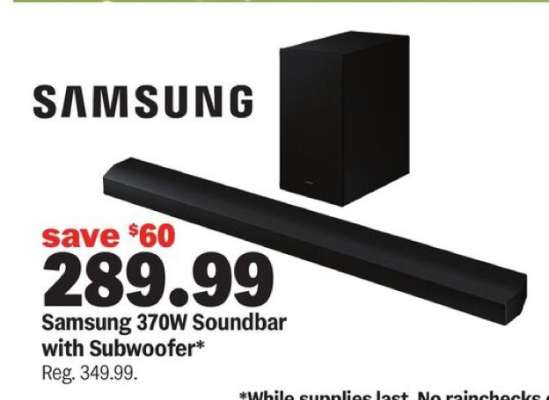 Samsung 370W Soundbar with Subwoofer