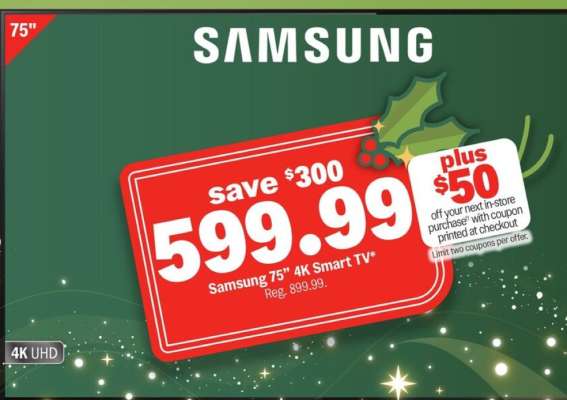 Samsung 75" 4K Smart TV