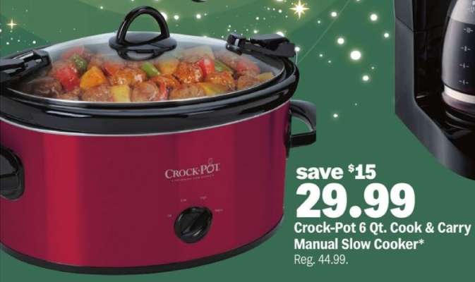 Crock-Pot 6 Qt. Cook & Carry Manual Slow Cooker
