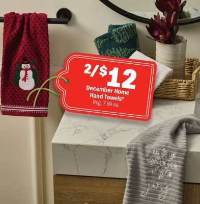 December Home Hand Towels